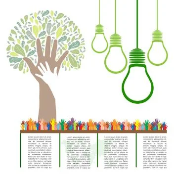 Go green concept. save world vector illustration Stock Illustration
