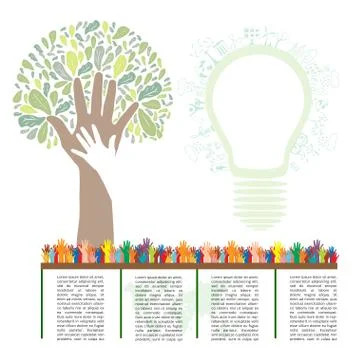 Go green concept. save world vector illustration Stock Illustration
