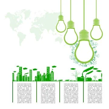 Go green concept. save world vector illustration Stock Illustration