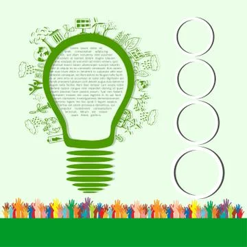 Go green concept. save world vector illustration Illustrazione stock