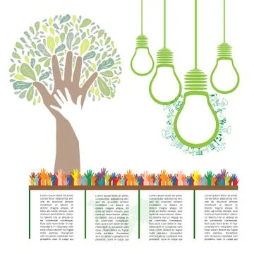 Go green concept. save world vector illustration Stock Illustration
