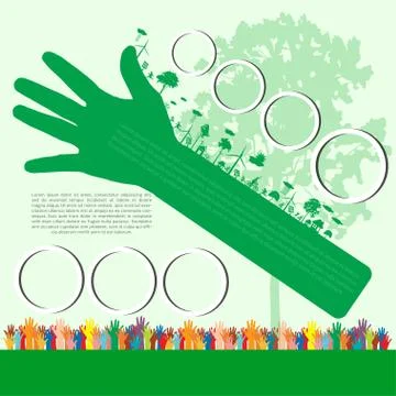 Go green concept. save world vector illustration Stock Illustration