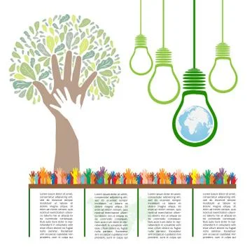 Go green concept. save world vector illustration Stock Illustration