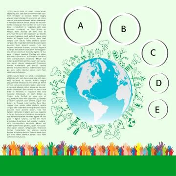 Go green concept. save world vector illustration Illustrazione stock