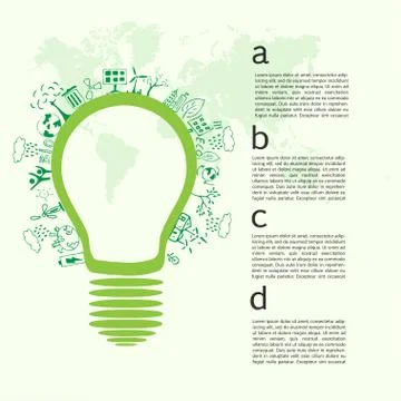Go green concept. save world vector illustration Stock Illustration
