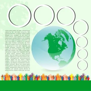 Go green concept. save world vector illustration 스톡 일러스트