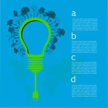 Go green concept. save world vector illustration Illustrazione stock