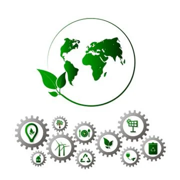 Go green design template. Environment vector illustration イラスト素材