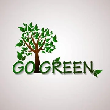 Go green design template. Environment vector illustration イラスト素材