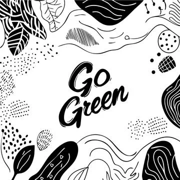 Go Green Eco-Friendly Concept Design Stock Illustration