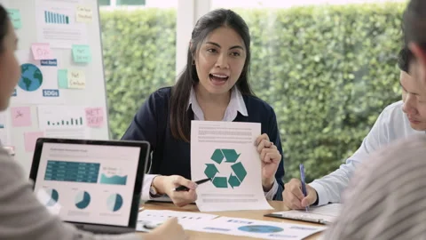 Go green eco-friendly for ESG net zero business. Eco friendly ethical. Vidéo 248291237