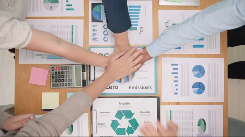 Go green eco-friendly for ESG net zero business. Eco friendly ethical. Stock Footage 256390973