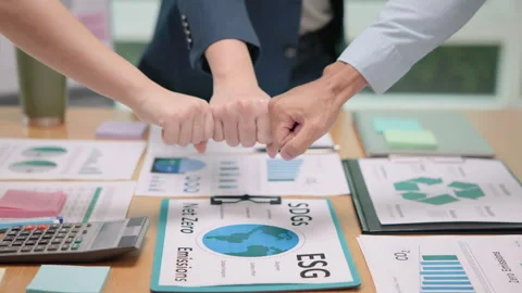 Go green eco-friendly for ESG net zero business. Eco friendly ethical. Stock Footage 256390975