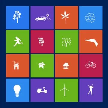 Go green flat icon Stock Illustration