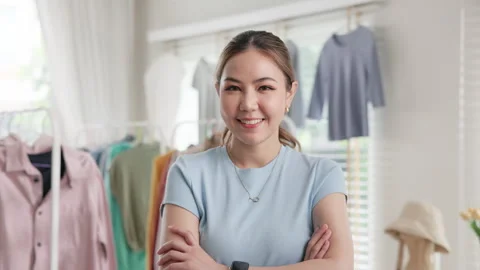 Go green Gen Z reduce manage used clothing, recycling, upcycling, secondhan.. Stock Footage 337859082