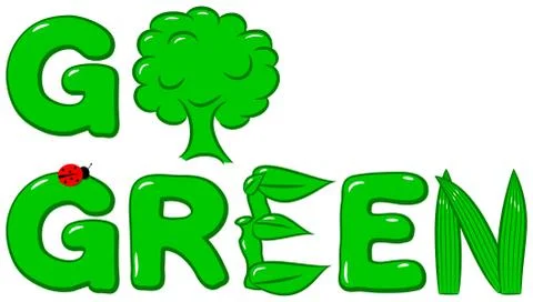 Go green Stock Illustration
