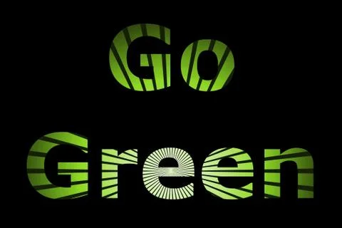 Go Green Stock Illustration
