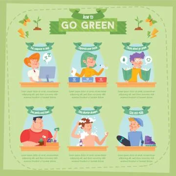 Go Green Infographic イラスト素材