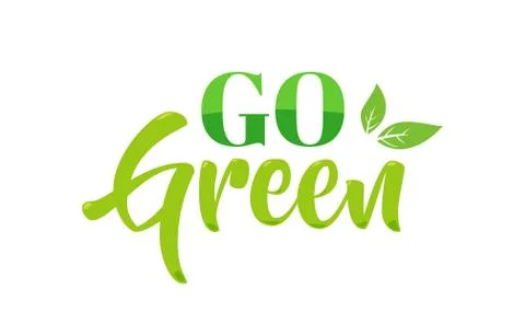 Go Green Logotype Stock Illustration
