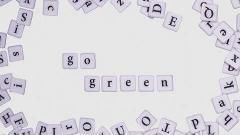 Go Green Motion Letters On Alpha Channel Stock-Footage 262037705