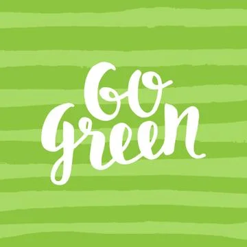 Go Green poster Stock Illustration