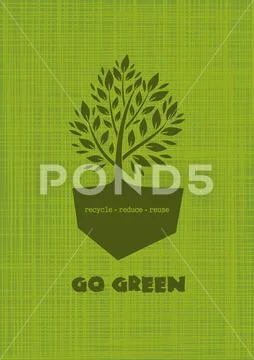 Go Green. Recycle reduce reuse. Logo design: Royalty Free #135853458