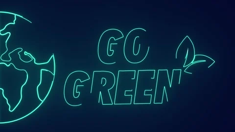 Go green save the planet environment conservation concept animation Stock Footage 241836884