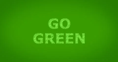 GO GREEN scribble text Illustrazione stock