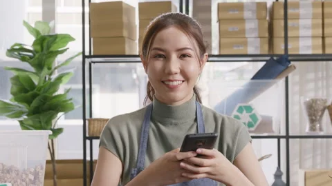 Go green SME net zero shop in asia ESG eco friendly care seller platform. Video stock 249450604