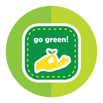 Go Green Sticker イラスト素材