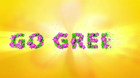 GO GREEN Text 3D Motion Graphics Stock Footage 29676086