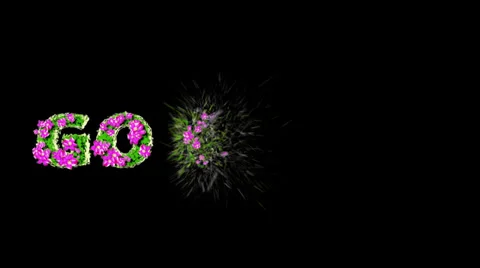 GO GREEN Text 3D Motion Graphics with Alpha Stock Footage 29775916