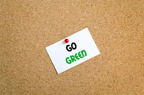 Go green text concept Stock Photos