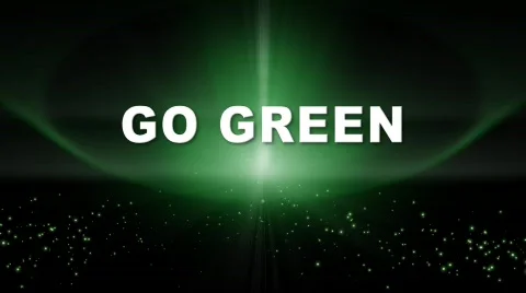 Go Green Title w-Alpha Stock Footage 877007