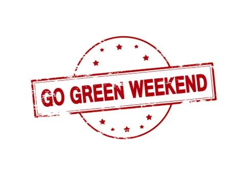 Go green weekend Stock Illustration