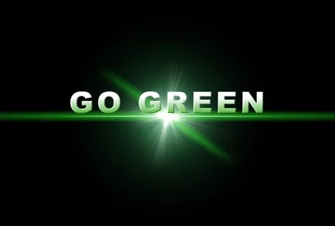 GO GRREN Transition w Alpha Stock Footage 1070798