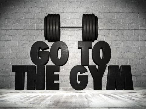 Go to the gym Illustrazione stock