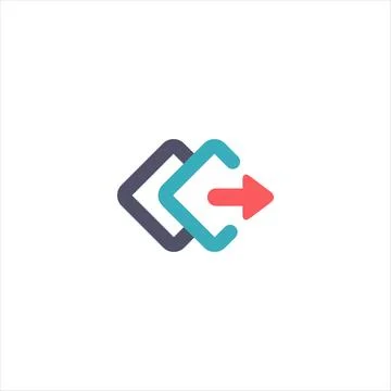 Go to icon, insert layer icon. square and arrow symbol. Log in icon. Stock Stock Illustration