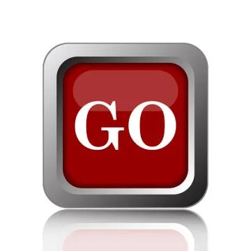 GO icon. Internet button on white background. Stock Illustration