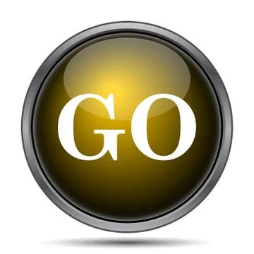 GO icon. Internet button on white background.. Stock Illustration