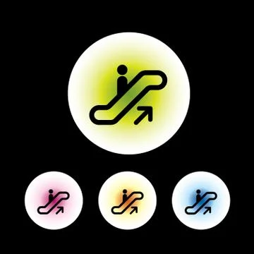 Go up icon set Stock Illustration