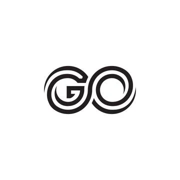 GO infinity logo design vector illustration on white background. Stock Illustration