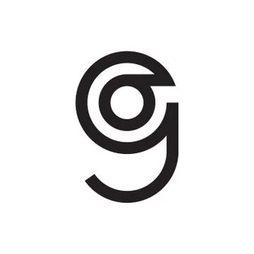 Go initial letter vector logo icon Stock-Illustration