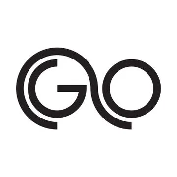 Go initial letter vector logo icon Ilustração Stock