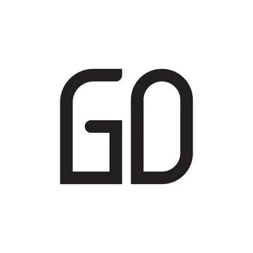 Go initial letter vector logo icon Stock-Illustration