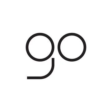 Go initial letter vector logo Stock Illustration