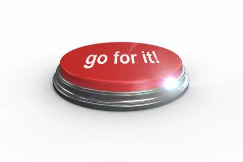Go for it against digitally generated red push button Stock Illustration
