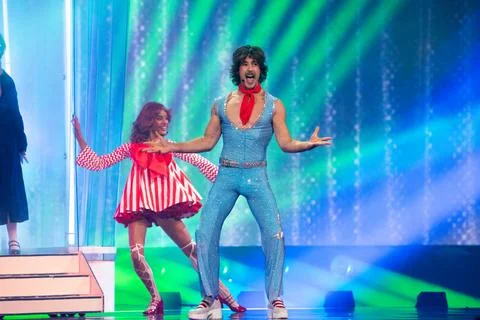 Go-Jo performing at Semifinal 2 of Eurovision 2025 Stock Photos