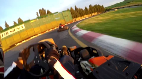 Go kart on board camera Stock Footage 62297752