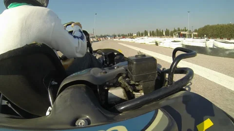 GO Kart on board shoot. Stock Footage 32790477
